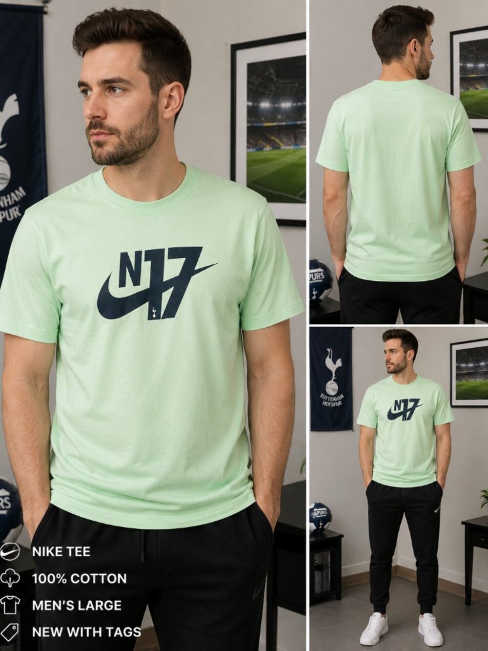 ⚽ Nike x Tottenham Hotspur N17 T-Shirt – Men’s Large – NWT